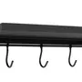 PRATELEIRA DUPLA COM GANCHOS 45 CM X 53 CM X 22 CM TIER - PRETO - Foto 5