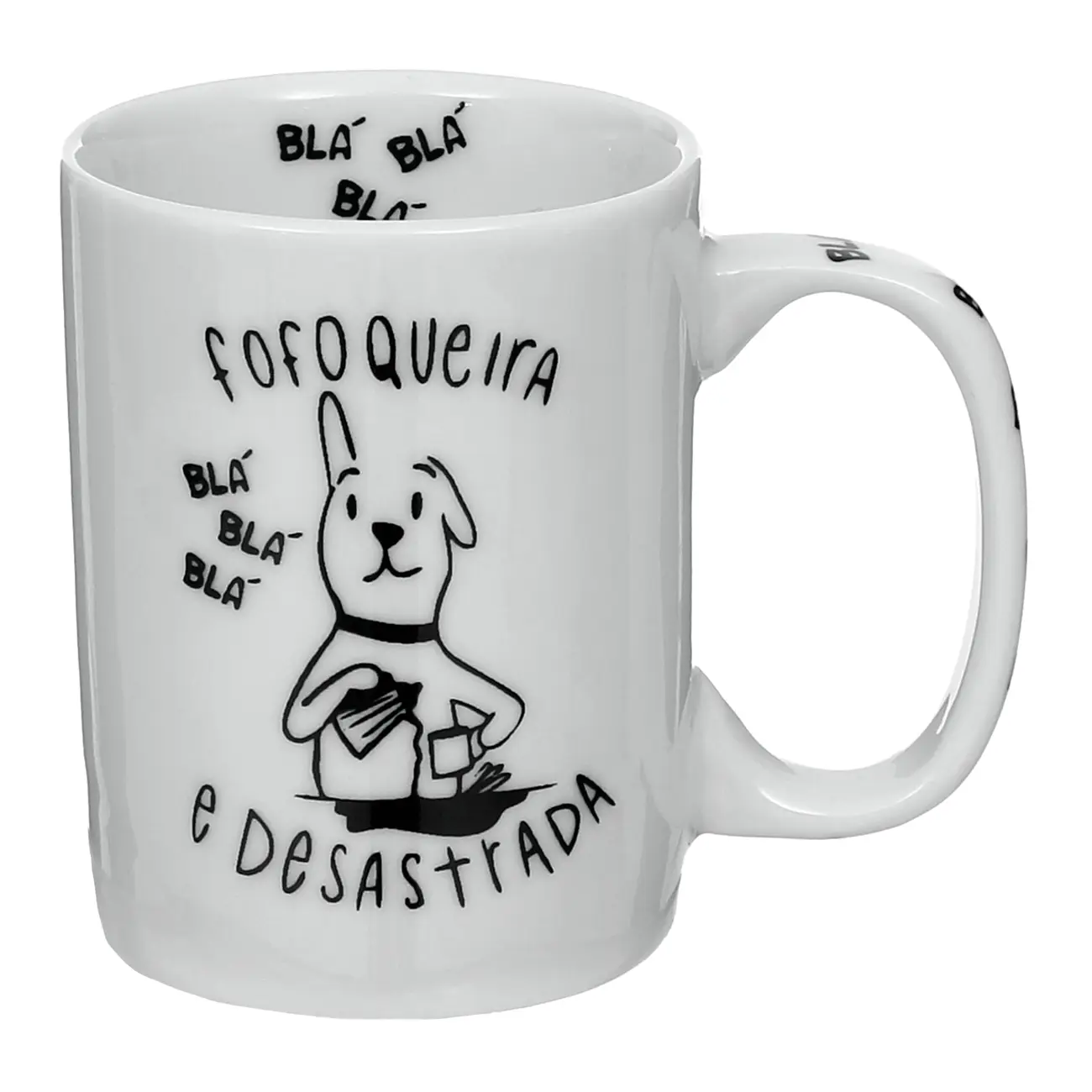 CANECA 160 ML FOFOQUEIRA - BRANCO/PRETO - Foto 4
