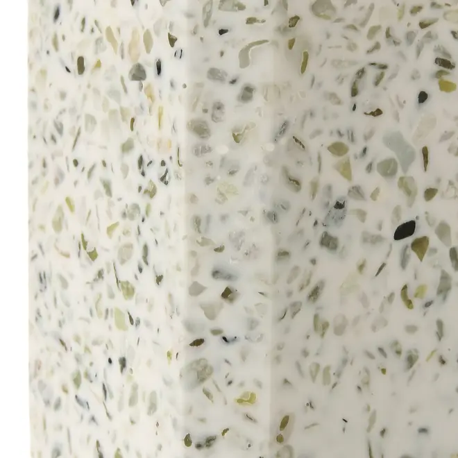 PORTA-ESCOVA/PASTA TERRAZZO FUSION - BRANCO/ESTANHO - Foto 4