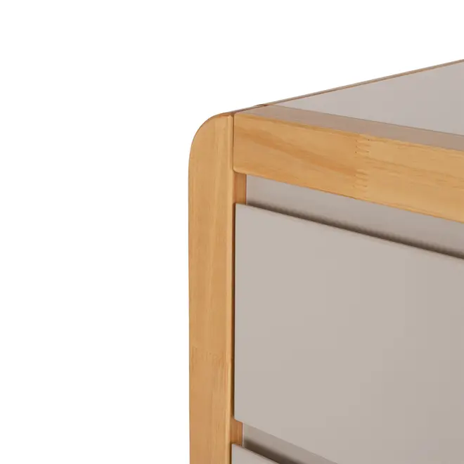 CÔMODA 4 GAVETAS 90 CM X 45 CM KANT - CAMELO/AMÊNDOA - Foto 10