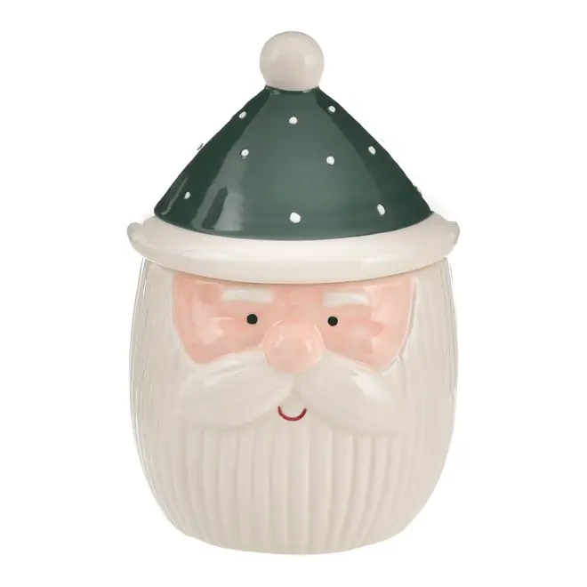 POTE DECORATIVO NOEL 14 CM HOHO HOME - ENGLISH GREEN/BRANCO - Foto 1