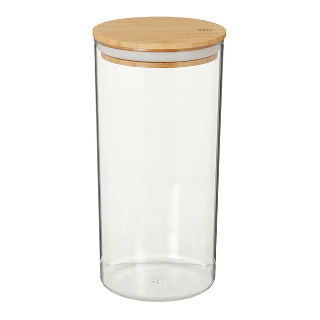 POTE HERMÉTICO REDONDO 1,5 L BAMBUCCI - INCOLOR/BAMBU - Foto 2