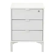 GAVETEIRO PARA ESCRITÓRIO 3 GAVETAS SLEEK - BRANCO/GRANILITE - Foto 1
