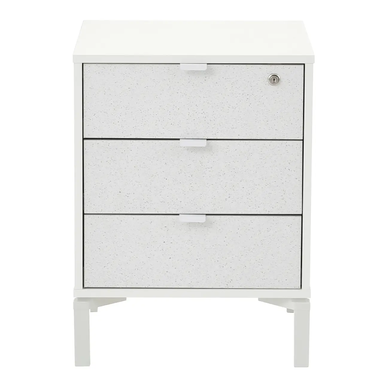 GAVETEIRO PARA ESCRITÓRIO 3 GAVETAS SLEEK - BRANCO/GRANILITE - Foto 1