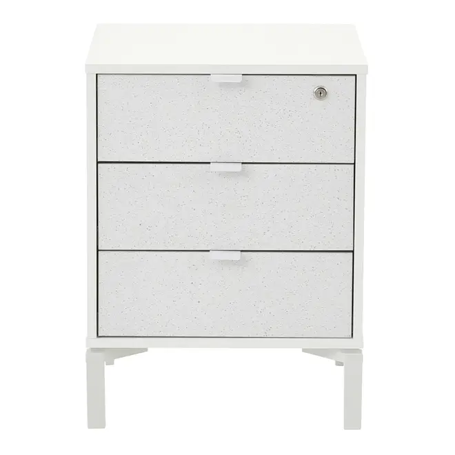 GAVETEIRO PARA ESCRITÓRIO 3 GAVETAS SLEEK - BRANCO/GRANILITE - Foto 1