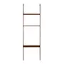 ESTANTE/ESCRIVANINHA PAREDE/TETO 86 CM X 2,41 M/2,80 M LIBRERIA - NOZES/PRETO - Foto 1