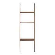 ESTANTE/ESCRIVANINHA PAREDE/TETO 86 CM X 2,41 M/2,80 M LIBRERIA - NOZES/PRETO - Foto 1