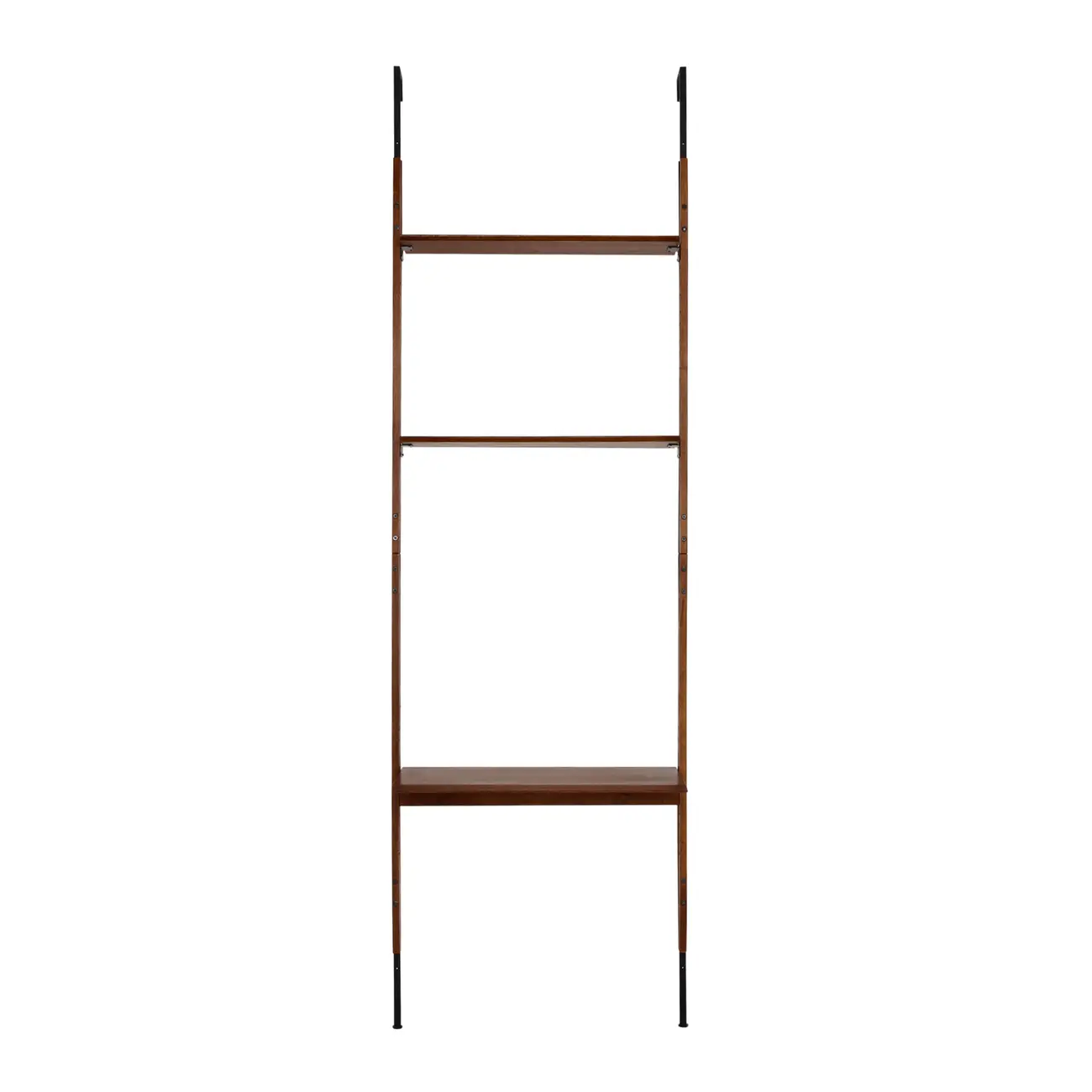 ESTANTE/ESCRIVANINHA PAREDE/TETO 86 CM X 2,41 M/2,80 M LIBRERIA - NOZES/PRETO - Foto 1