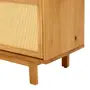 RACK 2 PORTAS DE CORRER COM PALHINHA 1,60 M X 40 CM PALHANDI - AMÊNDOA/NATURAL - Foto 13