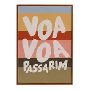 QUADRO 29 CM X 21 CM VOA PASSARIM - NOZES/MULTICOR - Foto 1