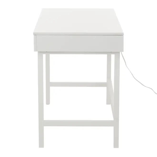 PENTEADEIRA COM ESPELHO 1,13 M X 55 CM REVEAL - BRANCO/PRATA - Foto 5