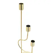 CANDELABRO PARA 3 VELAS CLEO - DOURADO - Foto 5