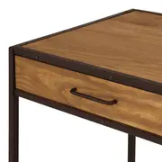 ESCRIVANINHA 2 GAVETAS 1,20 M X 52 CM STEAM TRUNK - CASTANHO/ENCERADO CASTANHO - Foto 9