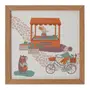 QUADRO I 30 CM X 30 CM FEIRA DOS BICHOS - AMÊNDOA/MULTICOR - Foto 1