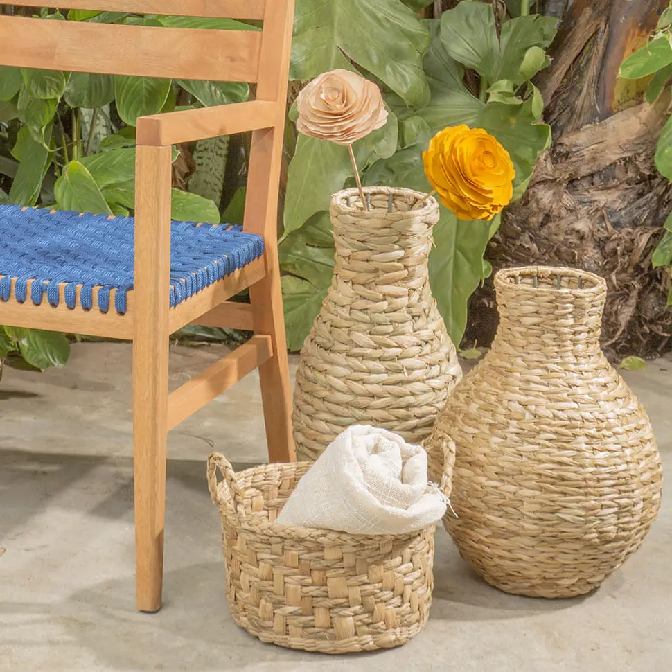 VASO DECORATIVO 43 CM TABOA - FIBRA NATURAL - Foto 5