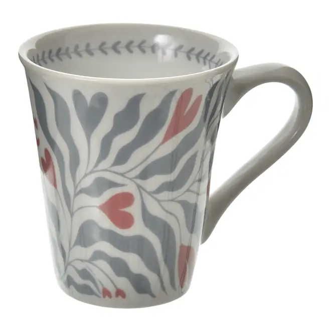 CANECA 250 ML TOUT AMOUR - BLEU CENDRÉ/VIN ROSE - Foto 2