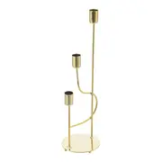 CANDELABRO PARA 3 VELAS CLEO - DOURADO - Foto 3