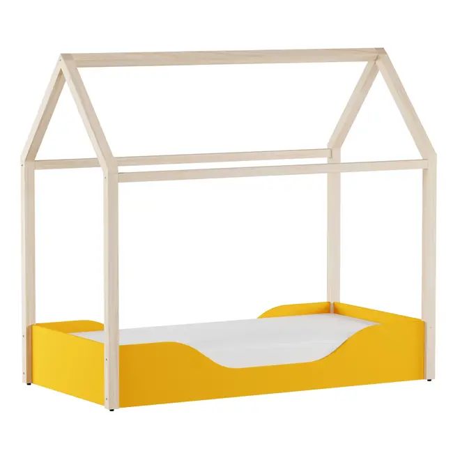 CAMA MONTESSORI JÚNIOR 78 CM PIN PLAY - BANANA/NATURAL WASHED - Foto 20