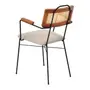 CADEIRA COM BRAÇOS E PALHINHA VIERNES - PRETO/CAMELO - Foto 4