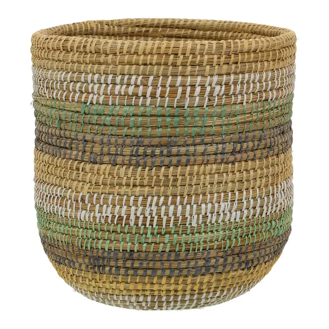 CESTO 40 CM X 40 CM X 45 CM JERI - FIBRA NATURAL/MULTICOR - Foto 2