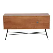 RACK 1,20 M X 36 CM MID CENTURY - PRETO/NOZES - Foto 5