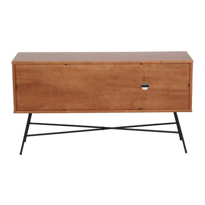 RACK 1,20 M X 36 CM MID CENTURY - PRETO/NOZES - Foto 5