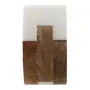 ARGOLA PARA GUARDANAPO CONJUNTO COM 2 PEÇAS MANGO - CASTANHO/OFF WHITE - Foto 5