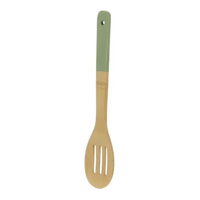 COLHER VAZADA 30 CM BAMBUMIX - SÁLVIA/NATURAL - Foto 2
