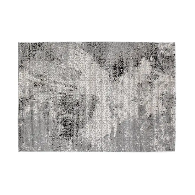 TAPETE 1,40 M X 2 M CETUS - CINZA/PRETO - Foto 1