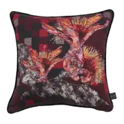 ALMOFADA 50 CM X 50 CM FLORA ÚNICA PAINEIRA - GARNET/CORES MINERAIS - Foto 1