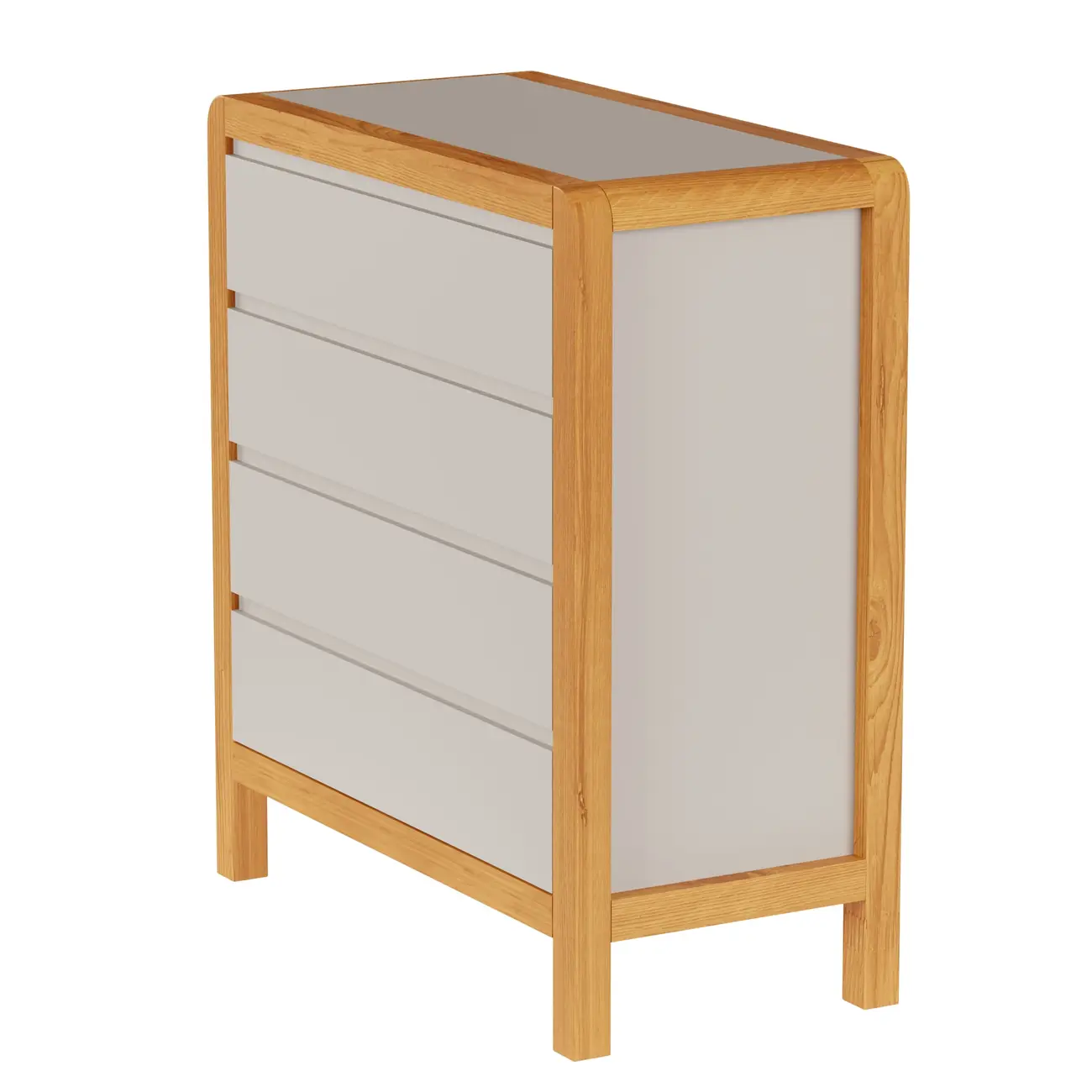 CÔMODA 4 GAVETAS 90 CM X 45 CM KANT - CAMELO/AMÊNDOA - Foto 28