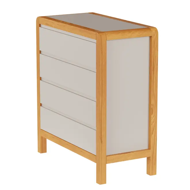 CÔMODA 4 GAVETAS 90 CM X 45 CM KANT - CAMELO/AMÊNDOA - Foto 28