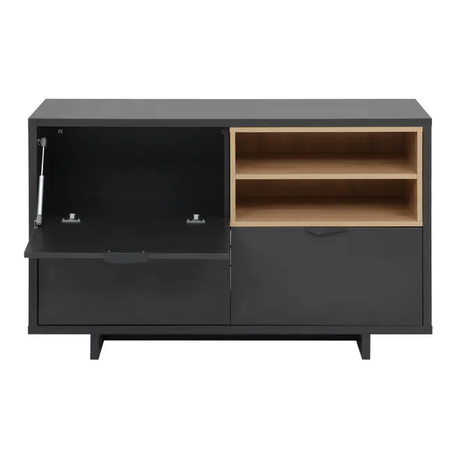 ARMÁRIO PARA ESCRITÓRIO BAIXO 3 PORTAS BASCULANTES ALETA - KONKRET/OAK TAMMI - Foto 2