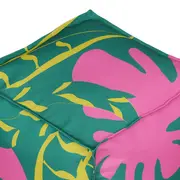 PUFF 45 CM X 45 CM FLORA CAMINHOS DO SOL - VERDE/ROSA - Foto 3