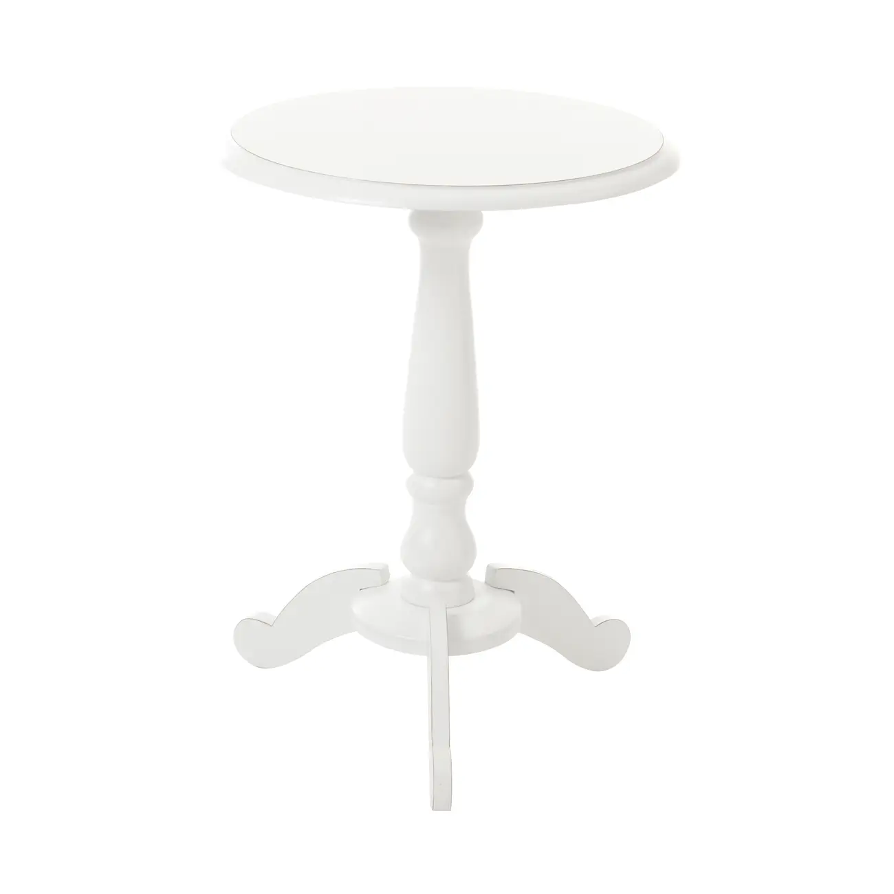 MESA LATERAL REDONDA 45 CM PILLIER - BRANCO PROVENCE - Foto 1