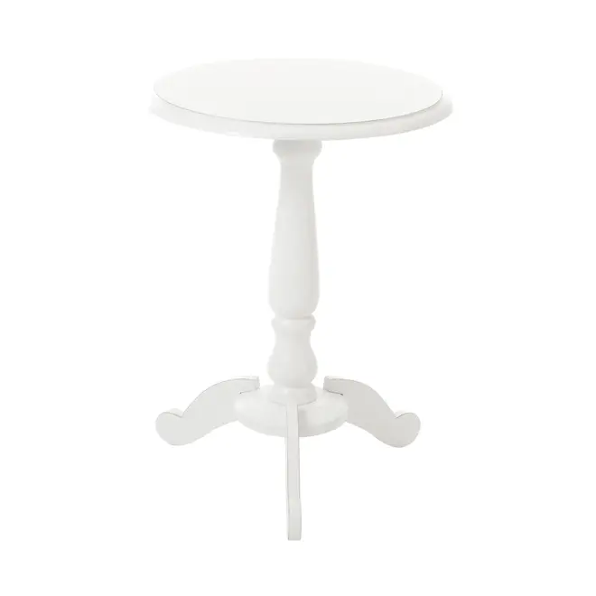 MESA LATERAL REDONDA 45 CM PILLIER - BRANCO PROVENCE - Foto 1