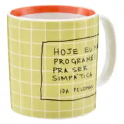 CANECA 330 ML IDA - SER SIMPÁTICA - VERDE CLARO/TERRACOTA - Foto 2