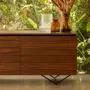 BUFFET 4 PORTAS BASCULANTES 1,60 M X 45 CM HEPTA - PAU FERRO/PRETO - Foto 18