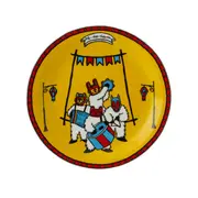PRATO SOBREMESA PÉ-DE-SERRA BANDA - AMARELO/MULTICOR - Foto 1