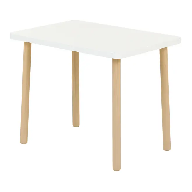 MESA INFANTIL 65 CM X 45 CM ANIMALS - NATURAL WASHED/BRANCO - Foto 2