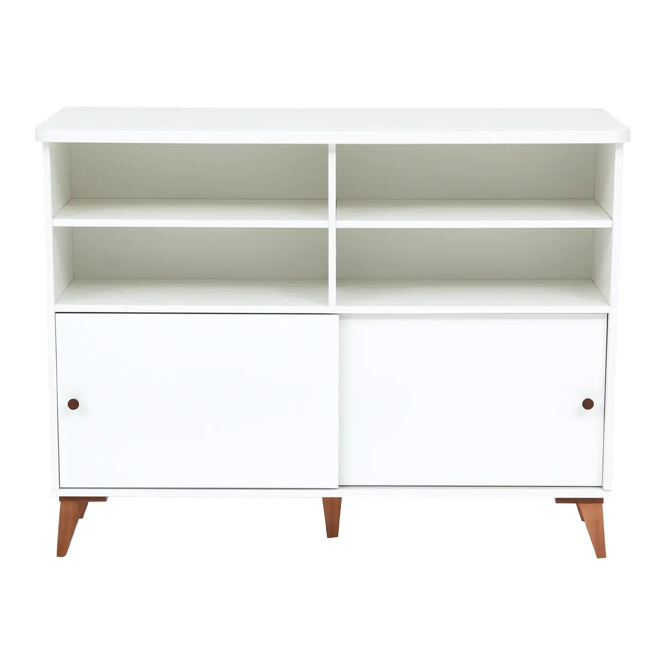 BALCÃO 2 PORTAS DE CORRER 1,20 M X 60 CM LIN - BRANCO/NOZES - Foto 1
