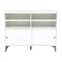 BRANCO/NOZES - BALCÃO 2 PORTAS DE CORRER 1,20 M X 60 CM LIN
