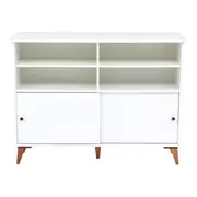 BALCÃO 2 PORTAS DE CORRER 1,20 M X 60 CM LIN - BRANCO/NOZES - Foto 1