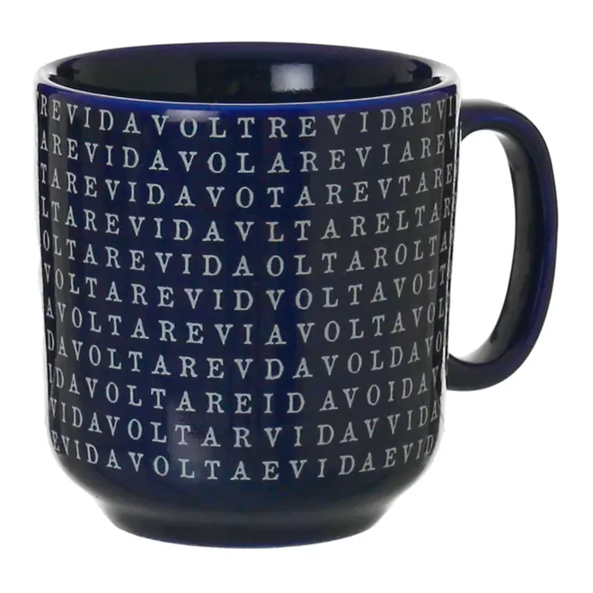 CANECA 300 ML TUDO OU TUDO - AZUL COBALTO/BRANCO - Foto 3