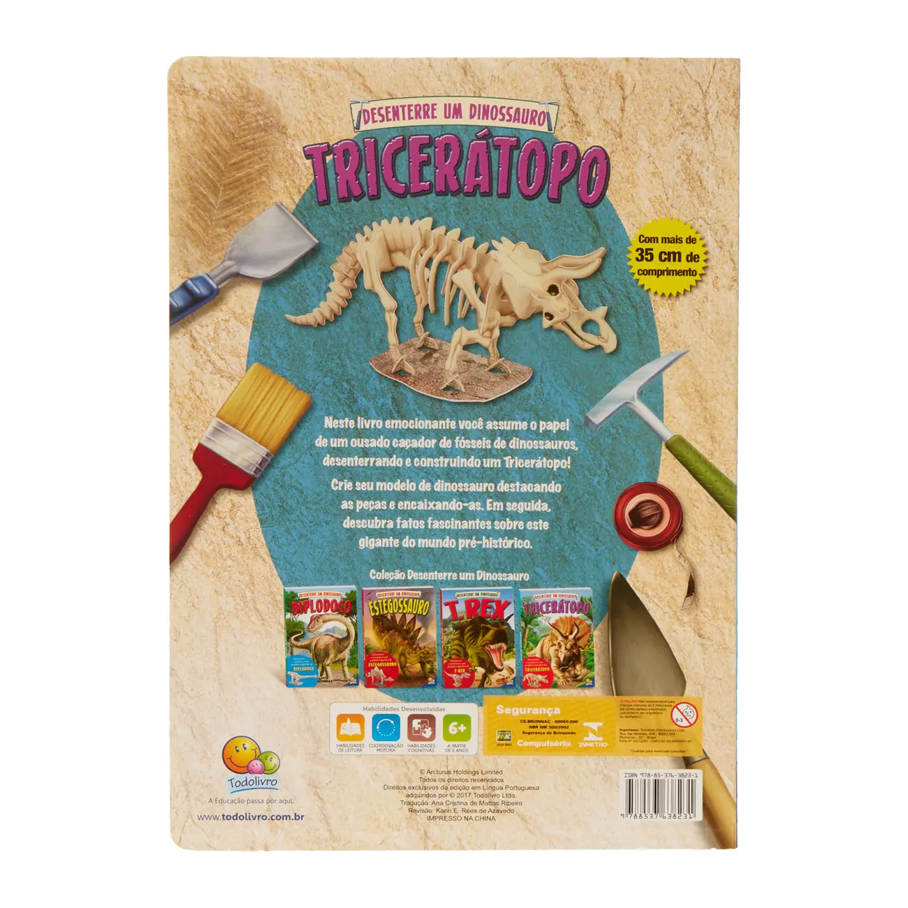 LIVRO DESENTERRE UM DINOSSAURO: TRICERÁTOPO - MULTICOR - Foto 2