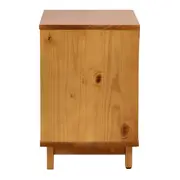 MESA DE CABECEIRA 1 PORTA DE CORRER COM PALHINHA PALHANDI - AMÊNDOA/NATURAL - Foto 4