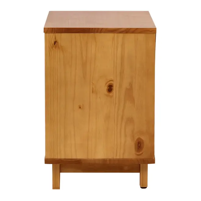 MESA DE CABECEIRA 1 PORTA DE CORRER COM PALHINHA PALHANDI - AMÊNDOA/NATURAL - Foto 4