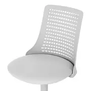 CADEIRA HOME OFFICE TEEN CHICLETE - BRANCO/BRANCO - Foto 6