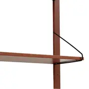 ESTANTE DE PAREDE 74 CM X 1,20 M CECÍLIA - NOZES/PRETO - Foto 5