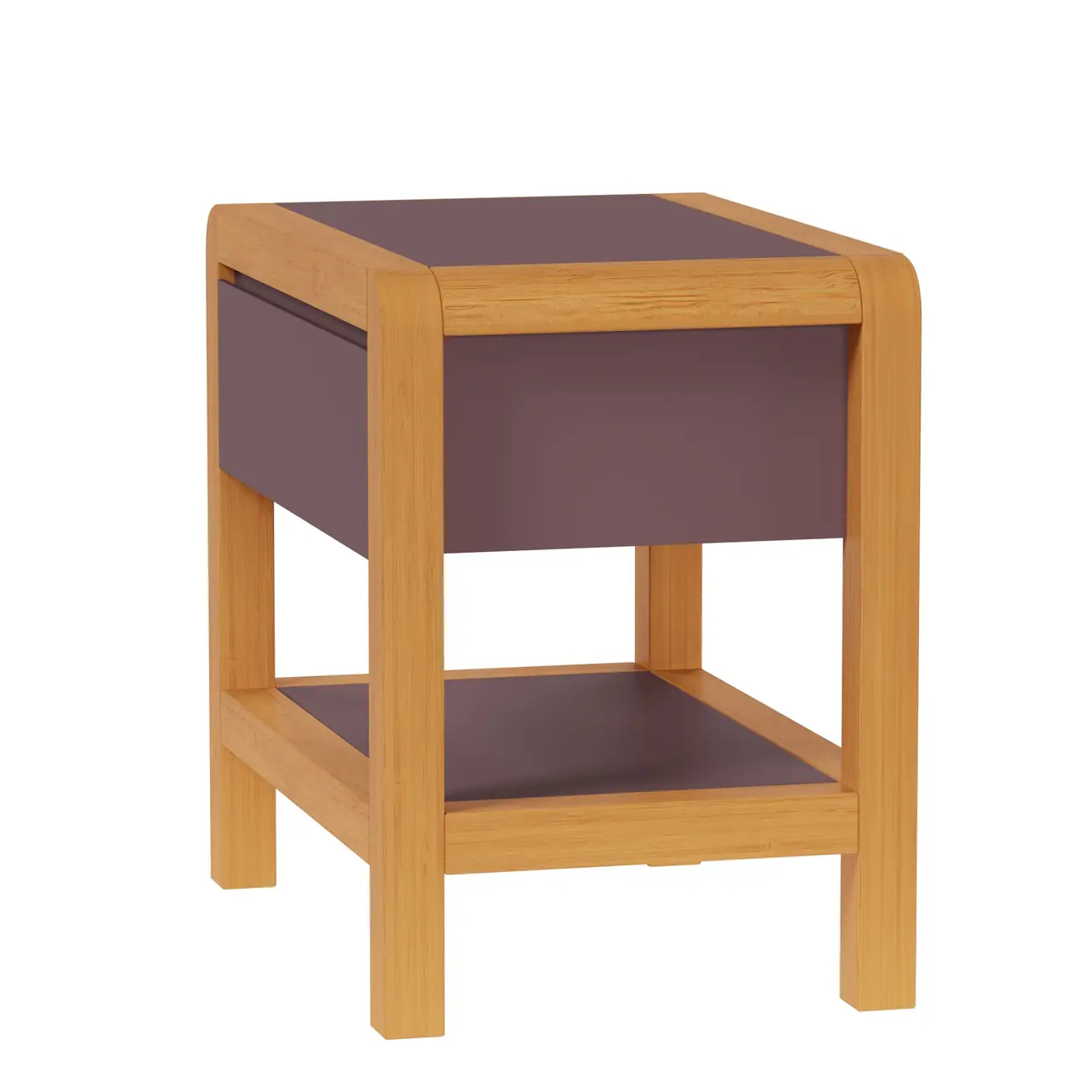 MESA DE CABECEIRA 1 GAVETA KANT - RUBY MOCHA/AMÊNDOA - Foto 21